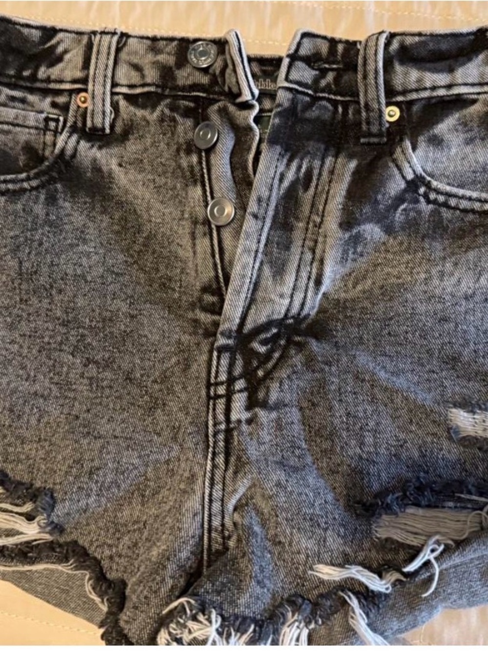 Women’s/Juniors Wild Fable Black Washed Denim Shorts - Unbranded